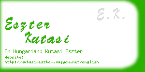 eszter kutasi business card